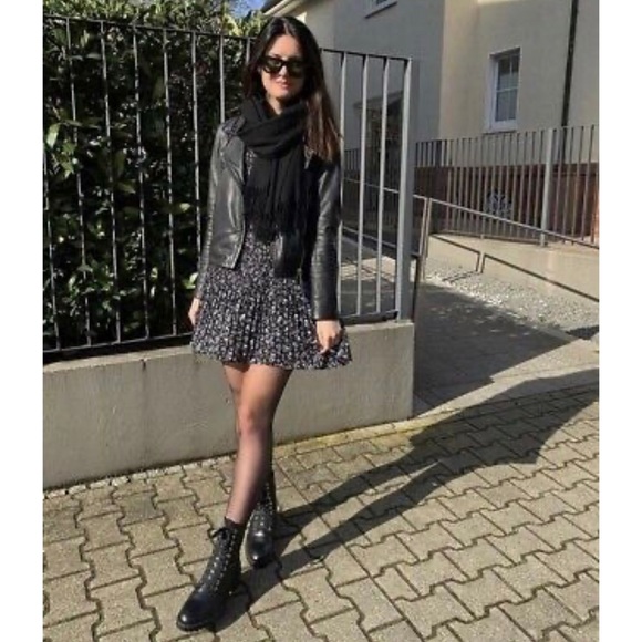 zara lace up combat boots